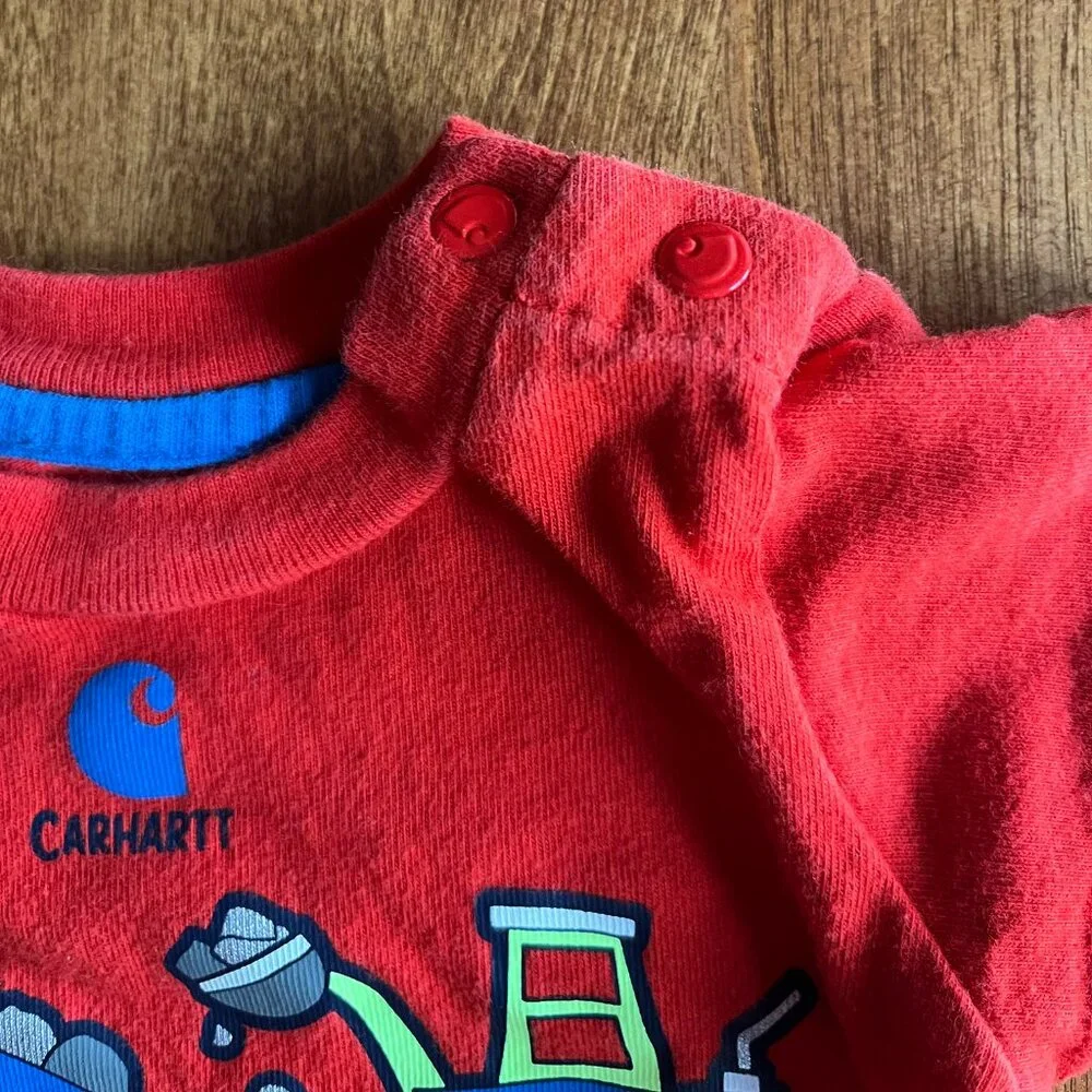 Carhartt construction trucks onesie 6m